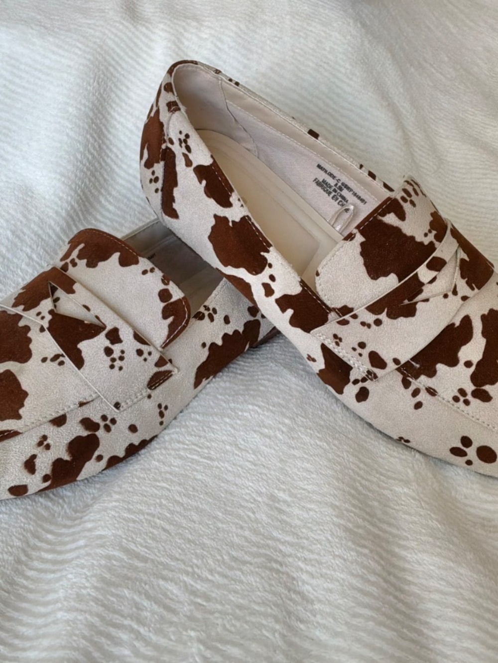 MIA Cow Print Loafers Flats Western Boho Size Women’s 8.5 - Picture 4 of 6